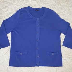 Talbots Purple Rayon Cardigan